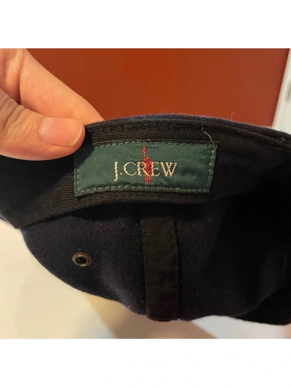 J Crew Men’s Oarsman Navy Wool Blend Ventilated Outdoor Gorpcore Hat Cap